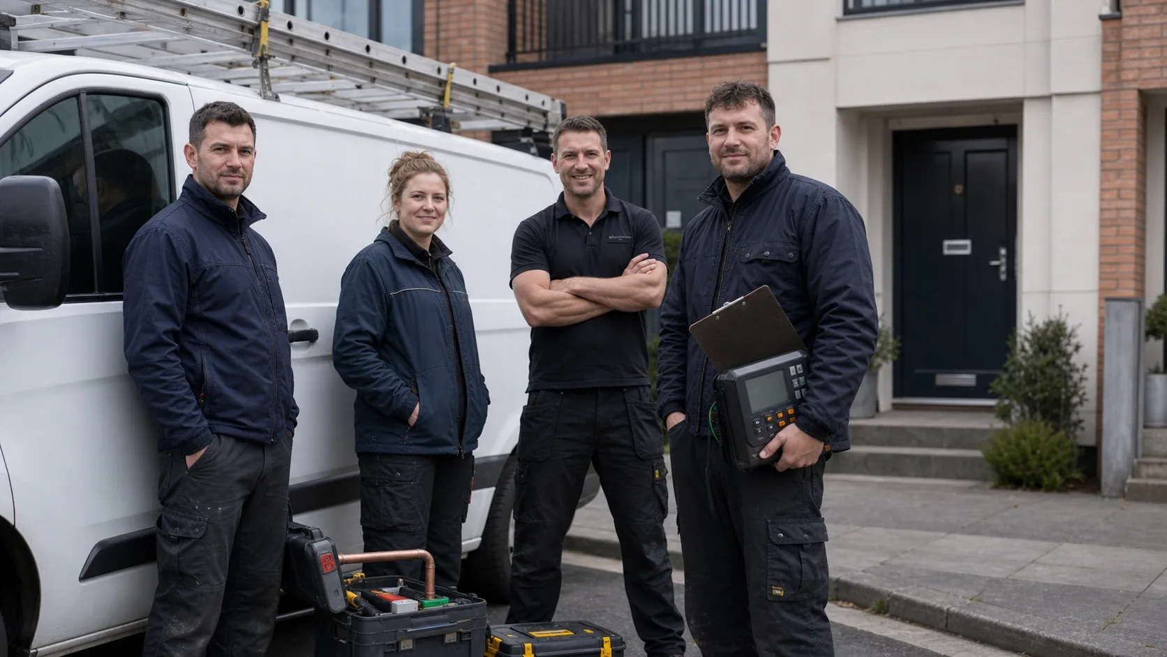 EPM maintenance team outside a commercial property